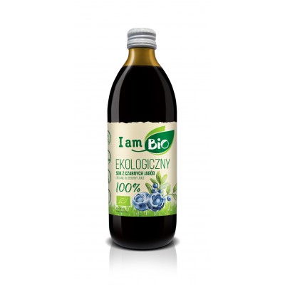 I am Bio Ekologiczny sok z czarnych jagód 500 ml
